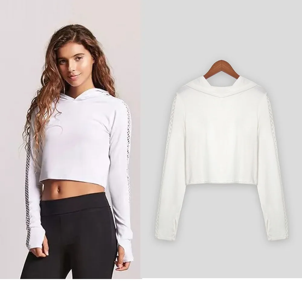 2018 Autumn And Winter Women New Sweatshirt Hooded Hollow Long Sleeve Ms Fashion set head Solid Color Sweatshirt Tops Female Hoodies