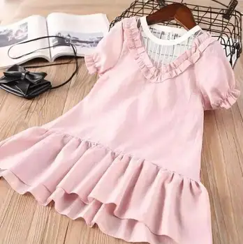 

Girl Princess Dress Baby Girl Summer Embroidery Dress Pure Dress 2 Colors Pink/White 5 p/l
