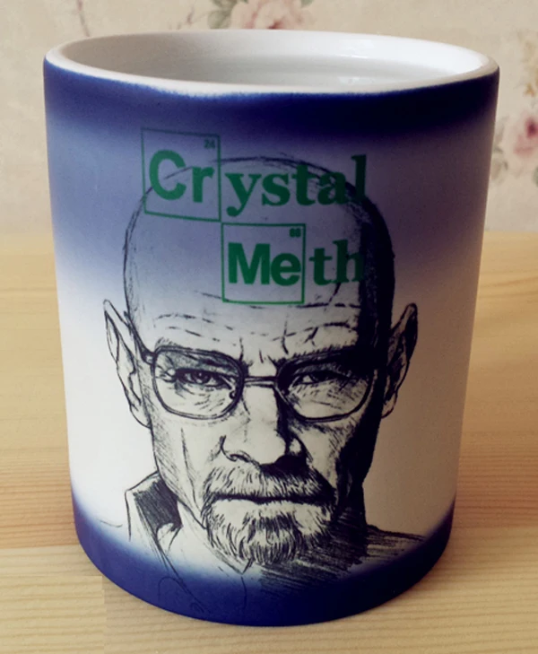 

New Breaking Bad Crystal Quality Ceramic Coffee Color Changing Mug Cup ---Loveful