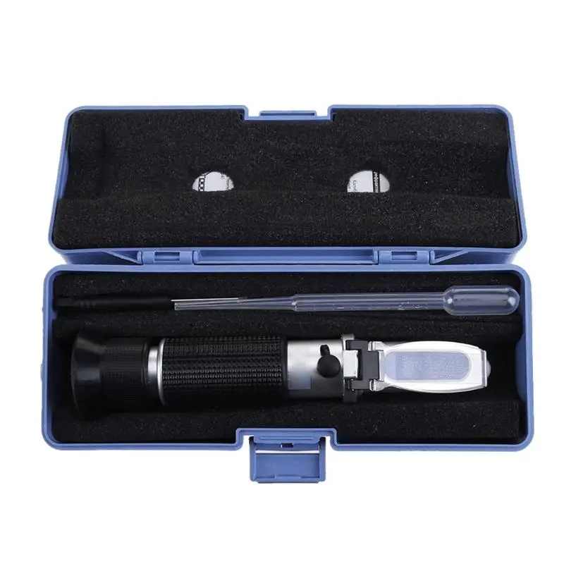 

RZ113 0-32% Handheld Brix Refractometer Optical Sugar Food Beverage Meter Saccharimeter With Storage Box