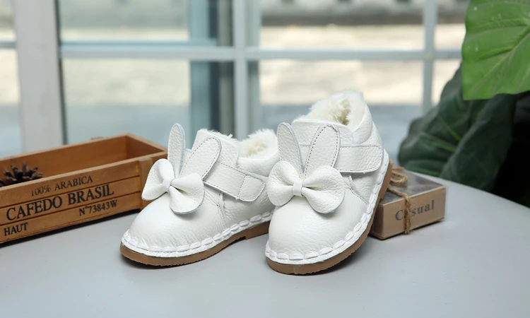 Детская Хлопковая обувь из натуральной кожи; зимняя детская обувь; зимние ботинки для девочек; бархатная обувь для малышей; детские ботинки с мягкой подошвой