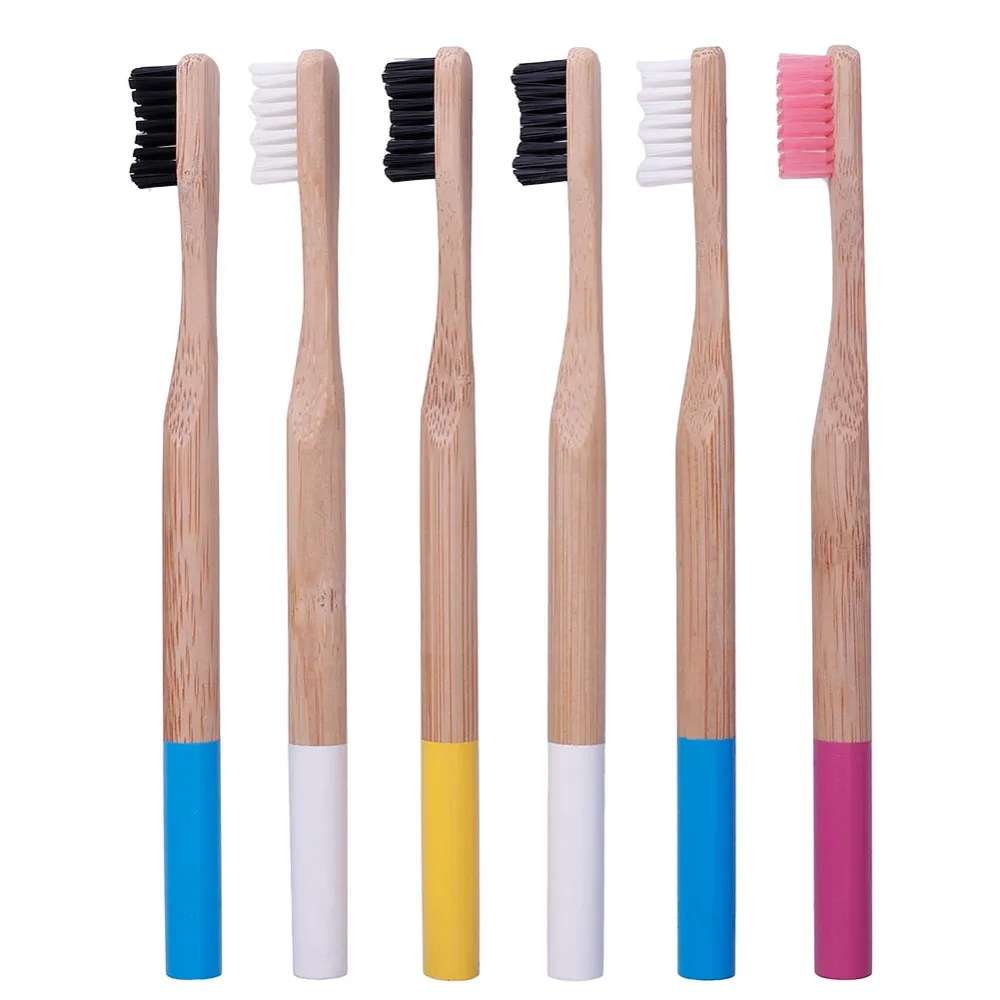 1pcs Colorful Natural Bamboo Toothbrush Charcoal Toothbrushes Low