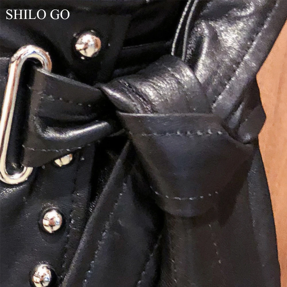 Женские кожаные юбки SHILO GO летние из натуральной овечьей кожи трапециевидные с