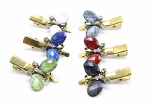 2pcs Wedding Rhinestone Hairpins Barrettes Hair Clips Brides Butterfly Hair Jewelry tiara Crystal Clips Accessories 349-1