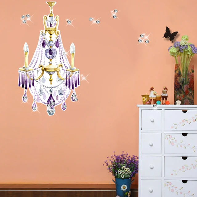 Cheap Diamond painting Watercolor Luxury Chandelier Removable Dining Room Wall Decoration Sticker for kids room 10 Crystals as Bonus Cheap Diamond painting Watercolor Luxury Chandelier Removable Dining Room Wall Decoration Sticker for kids room 10 Crystals as Bonus