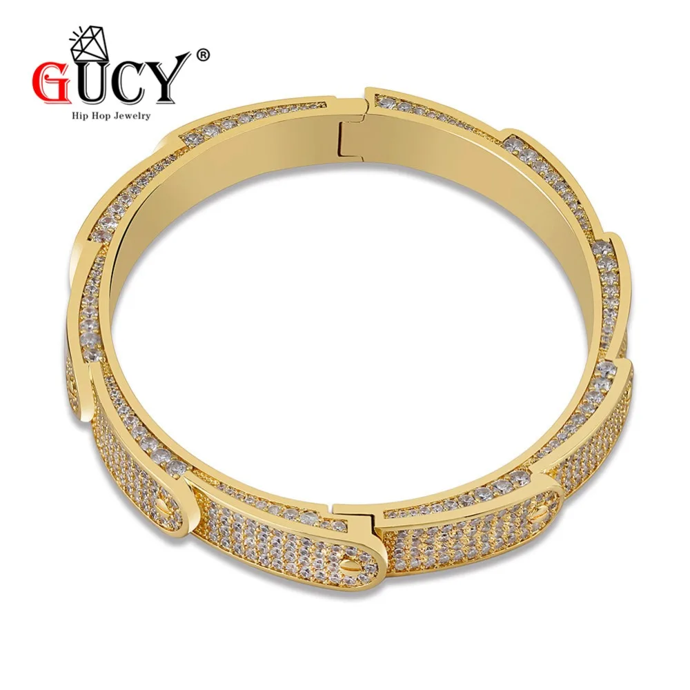 

GUCY Hip Hop Fashion 7mm Bracelet Gold/Silver Plated Iced Out Micro Pave AAA CZ Stone Colorful Bracelet For Men Women