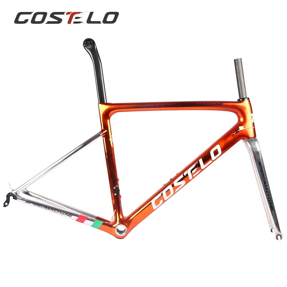 Clearance Costelo Speedmachine3.0 Electroplate superlight 790g disc carbon road bike frame bicycle bicicleta carbon fiber cheap frame 10