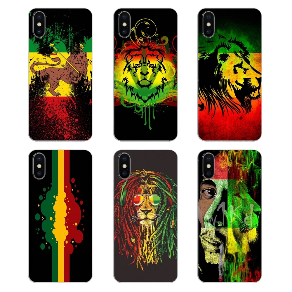 

For Samsung Galaxy S2 S3 S4 S5 MINI S6 S7 edge S8 S9 Plus Note 2 3 4 5 8 Coque Fundas bob marley rasta lion reggae Silicone Case