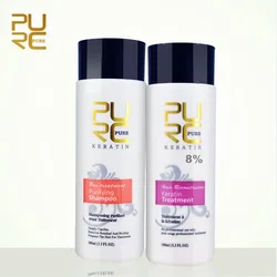 Purc 100 Ml 8% de Tratamiento de Queratina + 100 Ml Champú Purificante Conjunto Alisado Del Cabello Tratamiento de Reparación Dañado Cabello Productos para el Cuidado Del Cabello Purc 100 Ml 8% de Tratamiento de Queratina + 100 Ml Champú Purificante Conjunto Alisado Del Cabello Tratamiento de Reparación Dañado Cabello Productos para el Cuidado Del Cabello