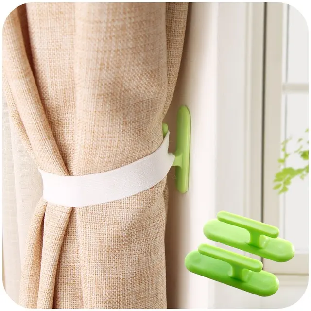 Adhesive Curtain Tie Back Hooks