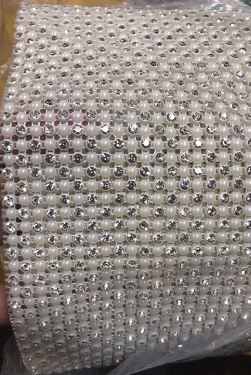 pearl rhinestone mesh 1