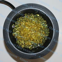 500 г клея кератина гранулы Бусины зерно наращивание волос прозрачный желтый цвет для меня чаевые/U-Tip волос