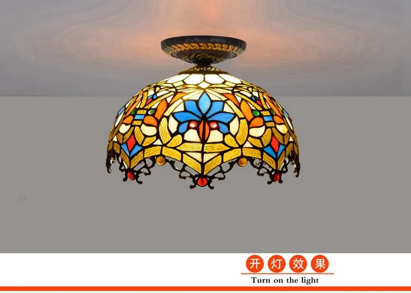 30cm European Love Beads Tiffany Color Glass Dining Room Aisle