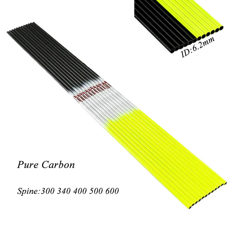 Linkboy-Archery-12pcs-Pure-Carbon-Arrows-Shaft-ID6-2mm-Spine300-600-Insert-Point-Accessoriess-for-Diy (2)