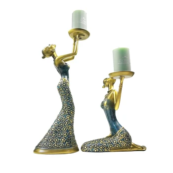 

Europe Creative Beauty Dancer Candle Holder resin dining table Candlestick home decor craft room decoration objects girls statue