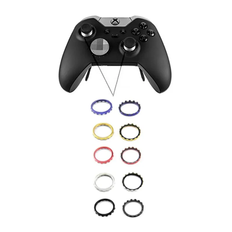 

2pcs chrome custom Thumbstick Accent Rings For Microsoft Xbox One Elite Controller Gamepad Repair Replacement Parts