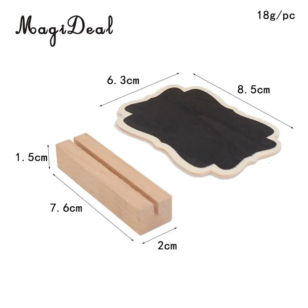 30PCS Mini Wooden Blackboard Memo Message Board Sign For Wedding Kitchen Store Shop Buffet