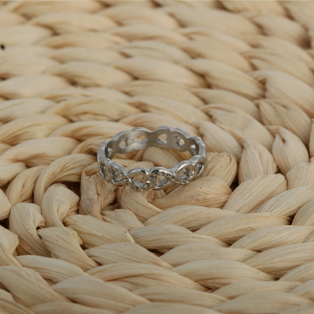 

8 sharp Wedding Ring silver Color rings