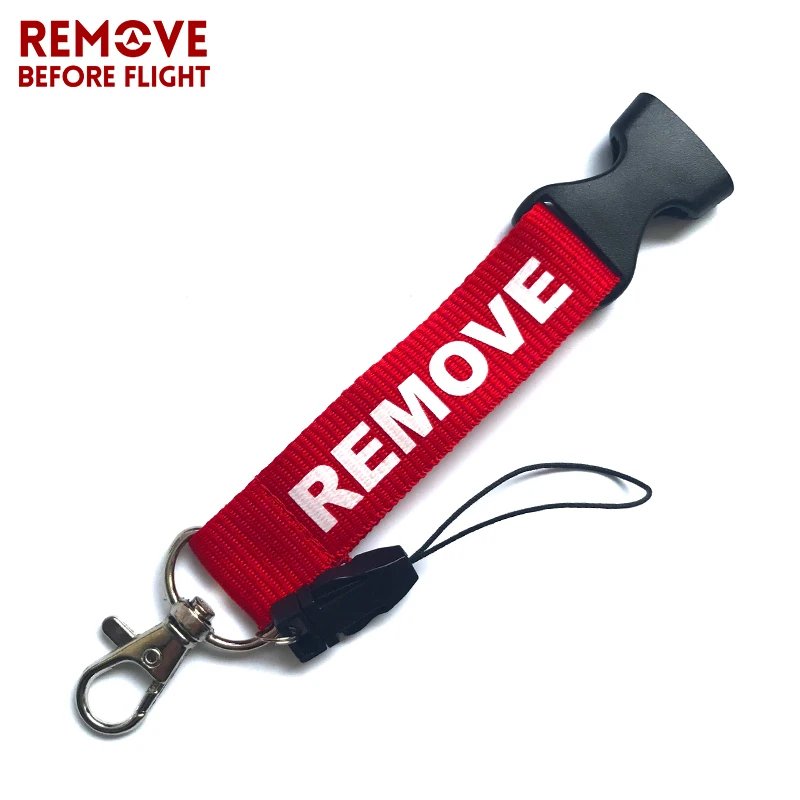

10pcs Remove Before Flight Red chain straps keychain Charm Lanyards 55cm Key Neck Strap Key Ring DIY Hang Rope Lariat Lanyard