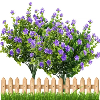 

Artificial Flowers Outdoor Plant Shrubs Boxwood Plastic Leaves Fake Bushes Greenery Window Home Yard Garden Wedding Decor A10240