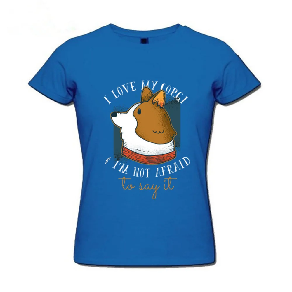2019 летние топы футболки мужские женские I Love My Corgi брендовая одежда с коротким