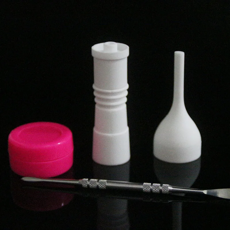 14mm 18.8mm Ceramic Nails Ceramic Carb Caps with Dabbers Silicone Jars