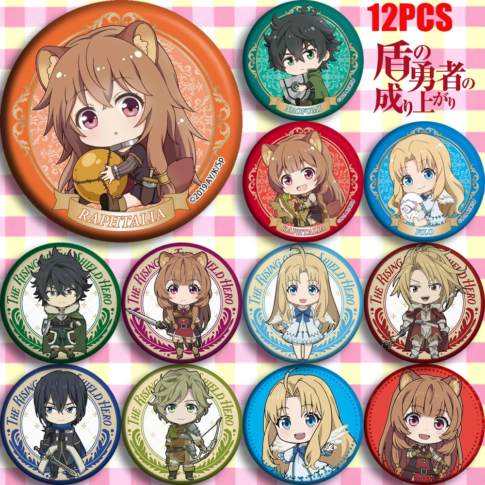 

Anime The Rising of the Shield Hero Raphtalia Tate no Yuusha no Nariagari Cosplay Bedge Cartoon Brooch Pins Collect Bags Badge