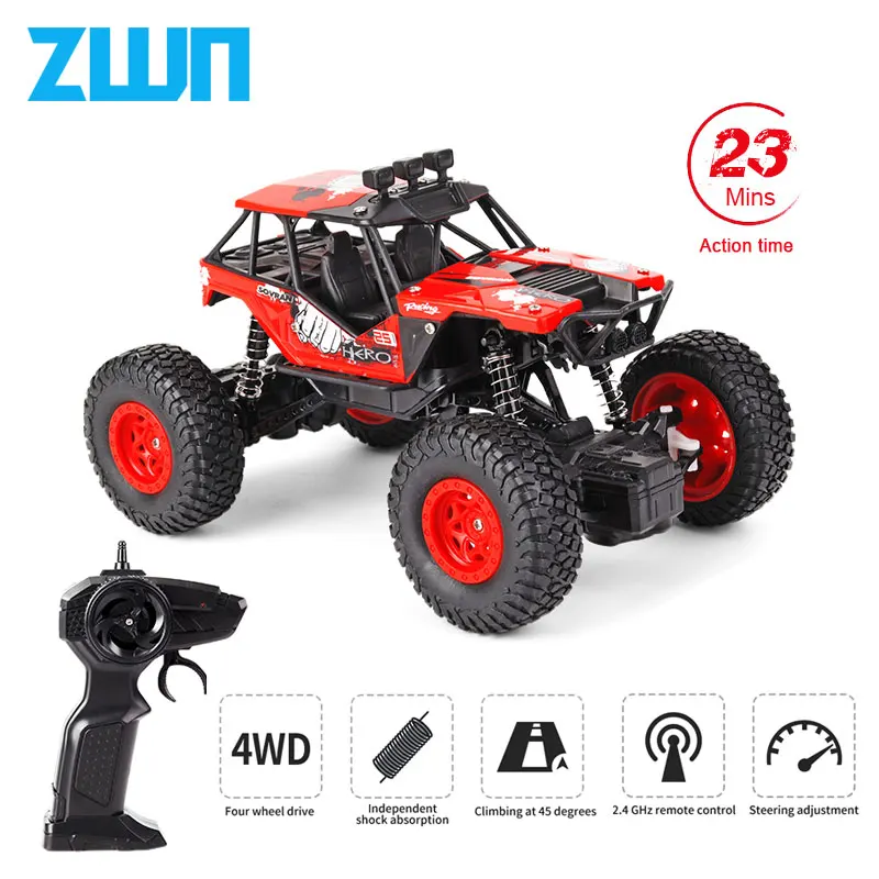 Tanie ZWN Q66 Q67 RC samochód 120 krótki kurs samochód wyścigowy 2.4G Radio zdalnie sterowana ciężarówka gąsienica RC Off Road samochodów wspinaczkowy zabawka RTR
