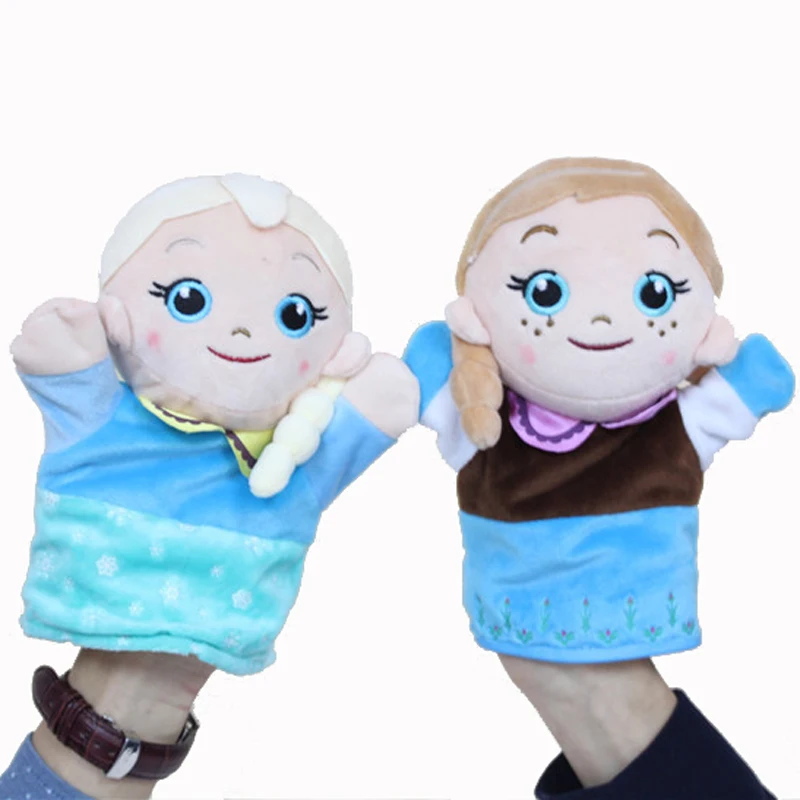 Ice Snow Queen Elsa Glove Hand Puppets For Kids Animal Finger Puppet