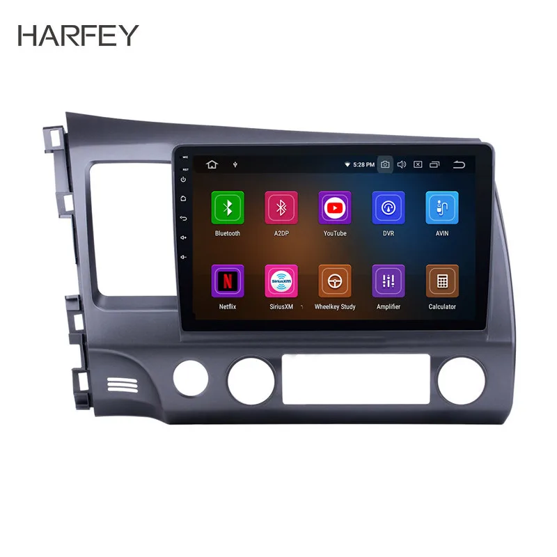 

Harfey 10.1" Android 9.0 Car Radio For Honda civic LHD 2006-2011 GPS Navigation with Bluetooth 4G Wifi Multimedia Player