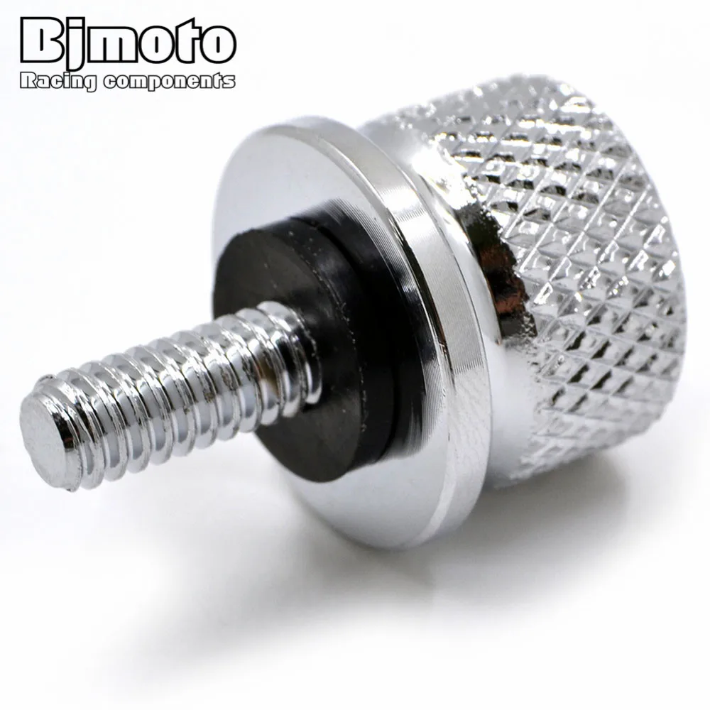 

BJMOTO Aluminum 6mm Motorcycle 1/4'' Knurled Rear Seat Bolt Screw For Harley Sportster Softail Dyna Street Bob Fatbob 1996-2015