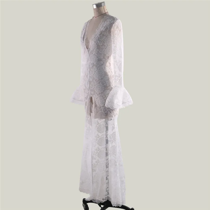  summer dress 2019 Sexy Womens Long Party Dress Sleeve V-Neck Mermaid Bodycon Cocktail Prom Gown Dress Vestidos #4F18 (6)
