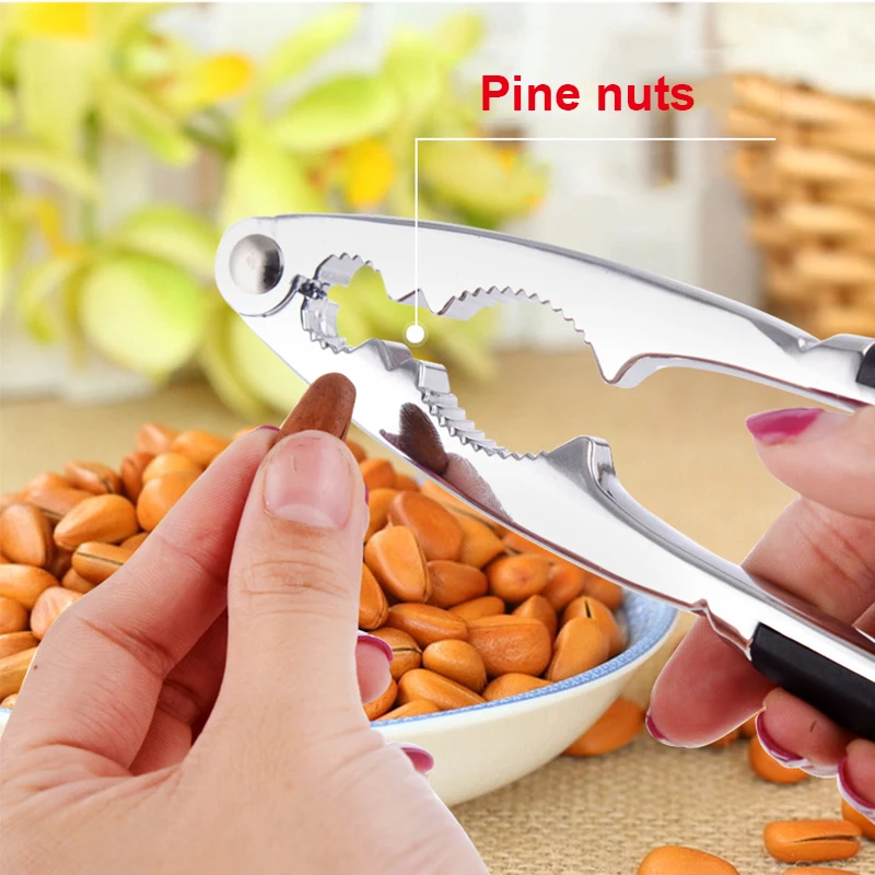 

Kitchen Nutcracker Zinc Alloy Quick Walnut Craker Shell Nut Opener Almond Pecan Hazelnut Hand Sheller Nut Grinder