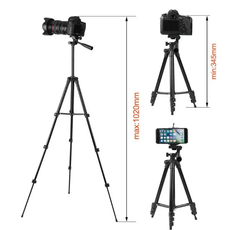 

Universal Adjustable Tripod Stand Mount Bracket Holder Phone Clip Set for Cell Phone Camera Self-Timer Camera Shutter Clip Holde