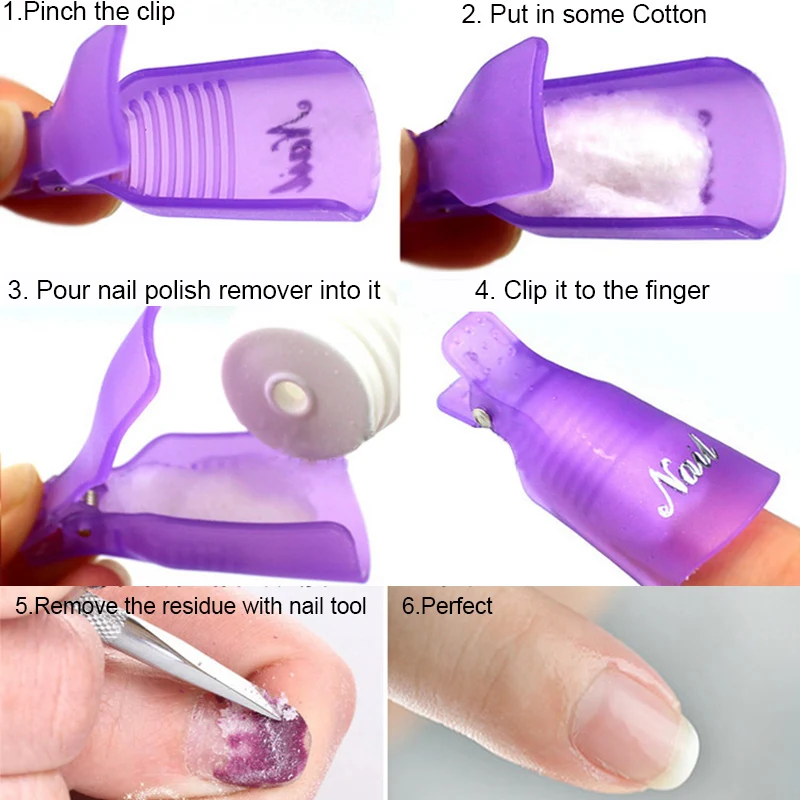 10pieces-Lot-New-Transparent-Purple-Pink-Plastic-Nail-Polish-Remover-Nail-clip-Environmental-Manicure-Tool-Remove