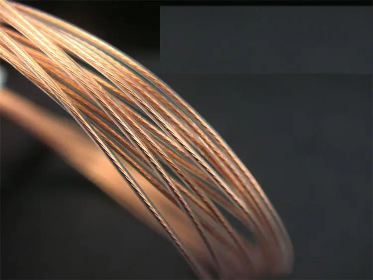 single crystal copper headphone cable Headphones upgrade cable Headphone extension cable 30AWG 7 0 10 10meters