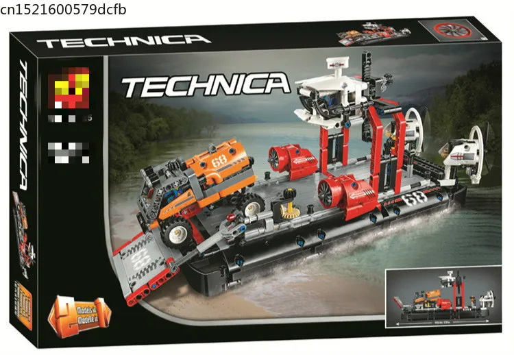 

1020Pcs Technic The Hovercraft Ferry Ferryboat Building Block Compatible with Legoed 42076 Toys for children