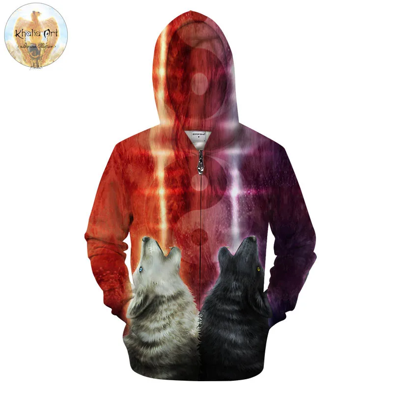 We want let the world know by KhaliaArt Art Wolf толстовки 3D на молнии мужские спортивный костюм