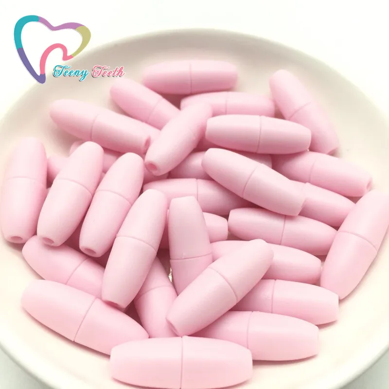 

Teeny Teeth 20 PCS Light Pink DIY Necklace's Breakaway Plastic Clasps Plastic Closure For DIY Silicone Jewels Nursing Necklace