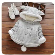 Ребенок носил длинные рукава Хлопчатобумажная Куртка с шапкой