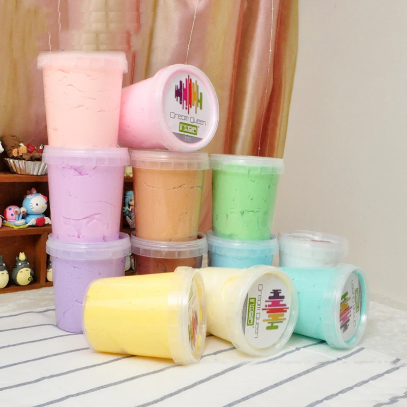 

Kocozo Slime Fluffy Floam Slime Toys Scented Stress Relief No Borax Kids Toy Toy Drop Shipping Stress Reliever 200g Big Size