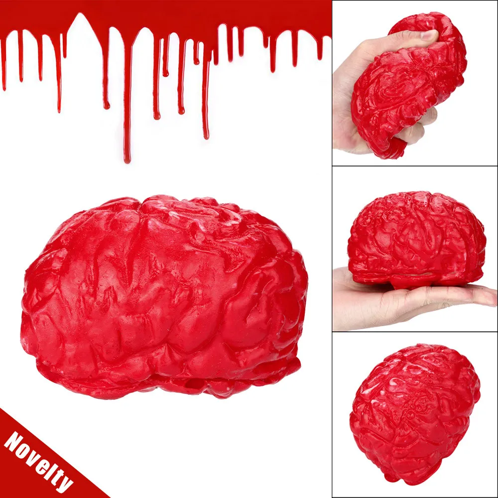 

Squishies Slow Rising Novelty Silicone Brain Squish Antistress Toy Squishy Toys Horror Organ Reliever Toy 30S71222 drop shipping