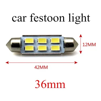

best price 2X12V 10W 36mm LED Car Dome F-estoon Light Source Interior Bulb Auto Car F-estoon Licence Plate Dome Roof Lamp