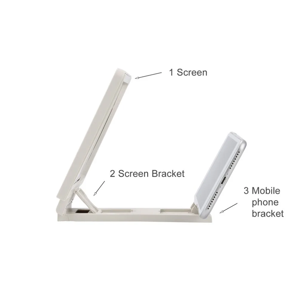 Видео телефона увеличить экран, стоящий Лупа Портативный складной увеличенные Expander держатель стенд 3D экран
