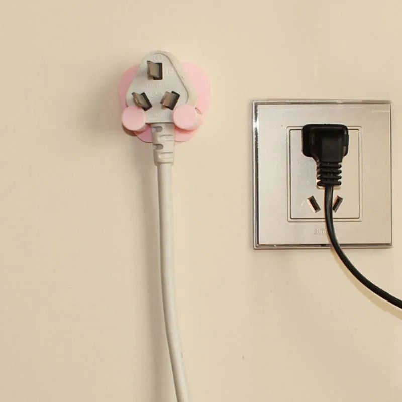 Multifunction Finishing Plug Holder Home Office Wall Adhesive Plastic