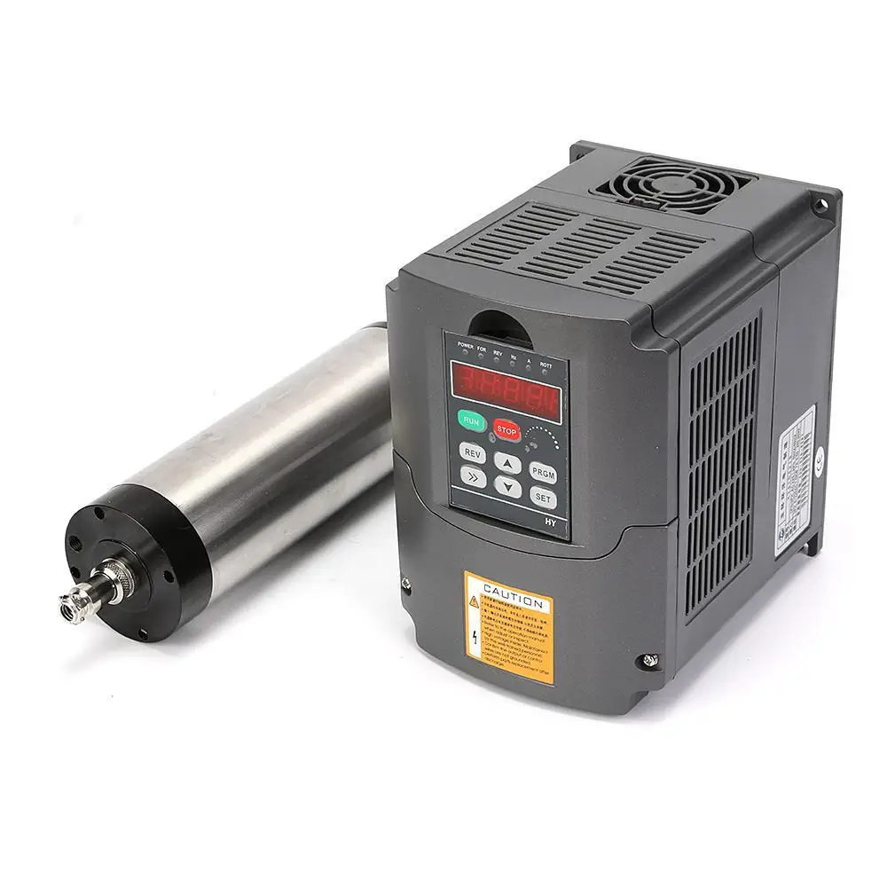 1.5KW с водяным охлаждением двигателя шпинделя 1.5KW VFD Гравировка фрезерные Мельница Измельчить инвертор Кул мотор с переменной частоты