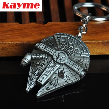 

Kayme Car Keychain ring button New tar Wars spaceship battleship Alloy key chain