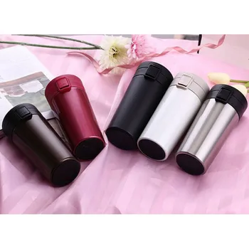 

Fashion Double Wall Stainless Steel Vacuum Flasks 380ml Bounce Cover Coffee Thermos Mug Travel Thermol Bottle Office Thermocup