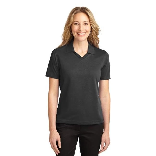 Port Authority L455 Ladies Rapid Dry Polo T-Shirt Jet Black - Large
