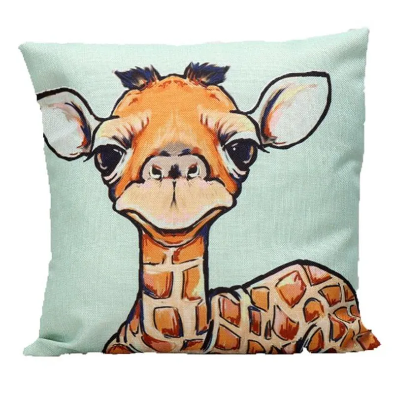Buy 1PC adorable Giraffe pattern pillow case cover light green color animal